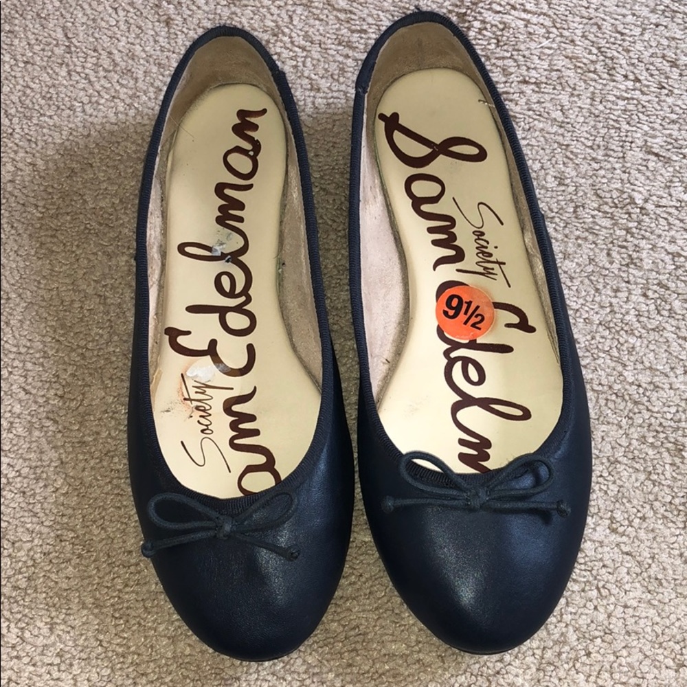 Same Edelman dark navy blue 9.5 flats
